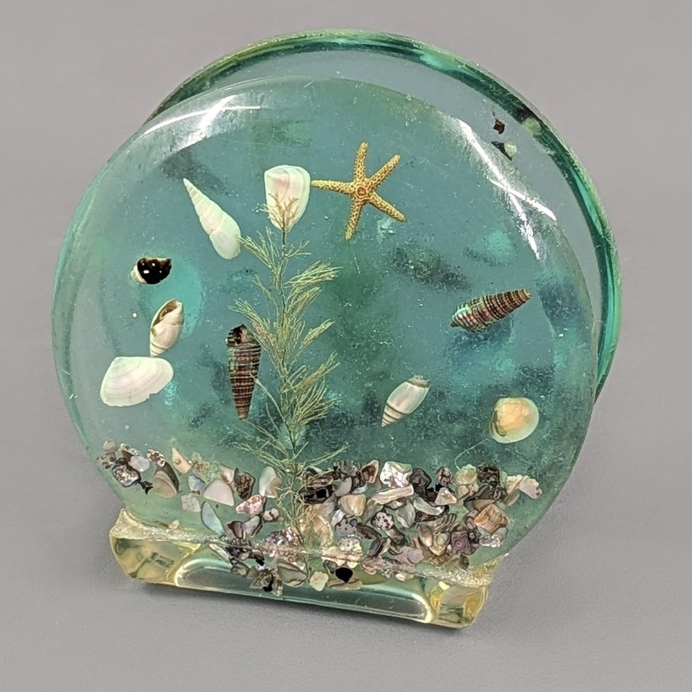 Unique Designs Resin Seashell Napkin Holder Handcrafted USA Coastal Starfish